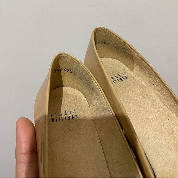Stuart Weitzman Patent Leather Pointed Toe Pumps Size 8 - Picture 3 of 7